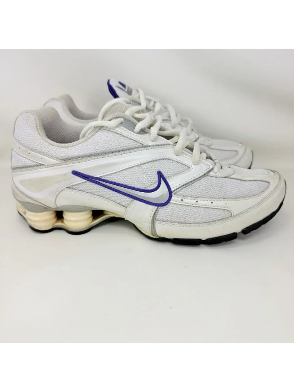 Nike Shox Reveal 3 Running Shoes White Purple Women’s Size 9 No Insoles